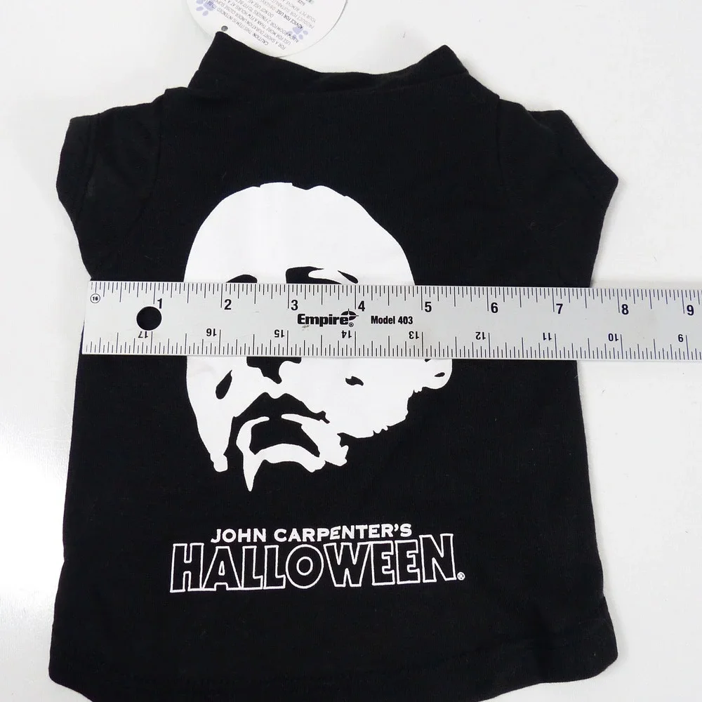 Dog T-shirt John Carpenters XS Halloween Costume NWT Pet Black MICHAEL MYERS